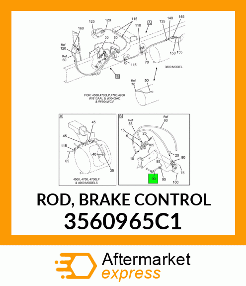 ROD, BRAKE CONTROL 3560965C1