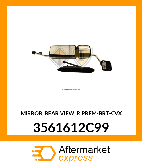 MIRROR, REAR VIEW, R PREM-BRT-CVX 3561612C99