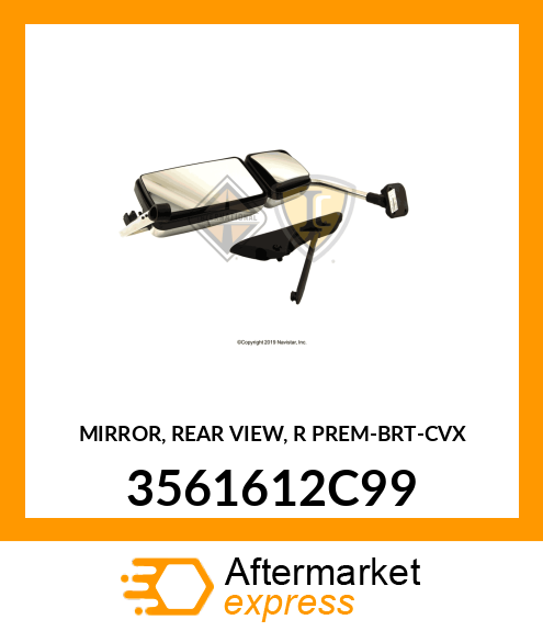 MIRROR, REAR VIEW, R PREM-BRT-CVX 3561612C99