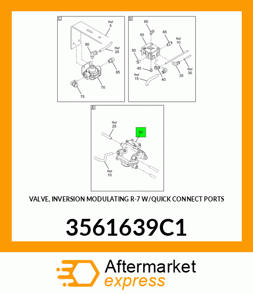 VALVE, INVERSION MODULATING R-7 W/QUICK CONNECT PORTS 3561639C1