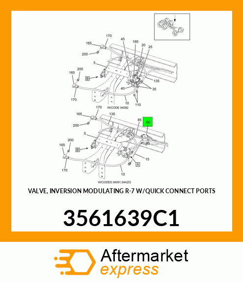 VALVE, INVERSION MODULATING R-7 W/QUICK CONNECT PORTS 3561639C1