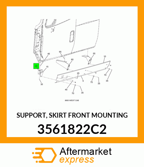 SUPPORT, SKIRT FRONT MOUNTING 3561822C2