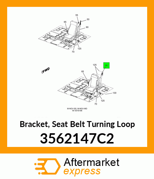 Bracket, Seat Belt Turning Loop 3562147C2