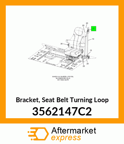 Bracket, Seat Belt Turning Loop 3562147C2