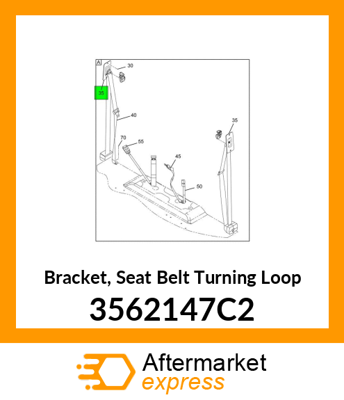 Bracket, Seat Belt Turning Loop 3562147C2