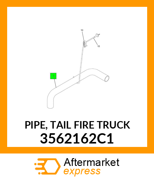 PIPE, TAIL FIRE TRUCK 3562162C1