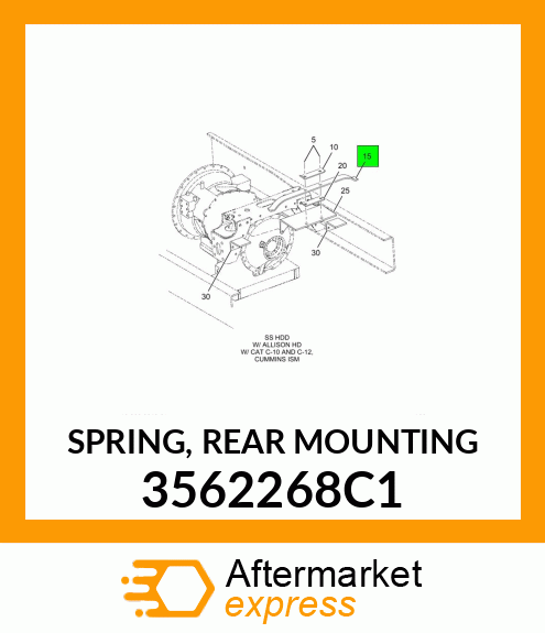 SPRING, REAR MOUNTING 3562268C1