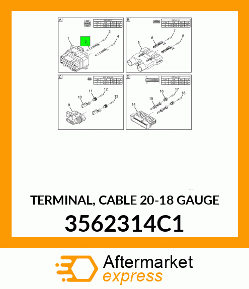 TERMINAL, CABLE 20-18 GAUGE 3562314C1