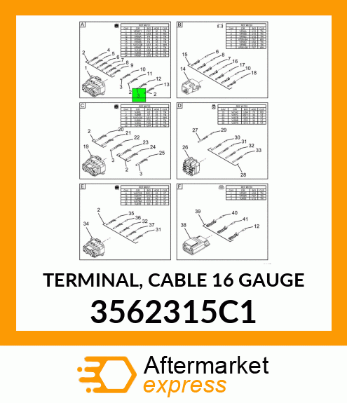 TERMINAL, CABLE 16 GAUGE 3562315C1