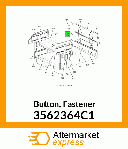 Button, Fastener 3562364C1