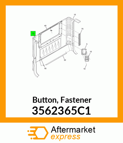 Button, Fastener 3562365C1