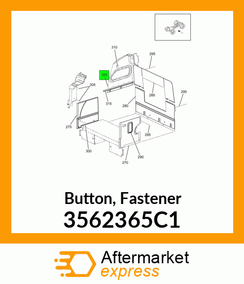 Button, Fastener 3562365C1