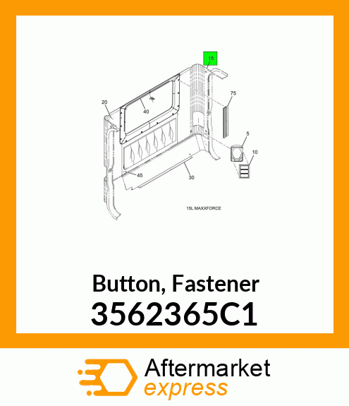 Button, Fastener 3562365C1