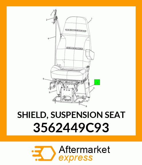 SHIELD, SUSPENSION SEAT 3562449C93