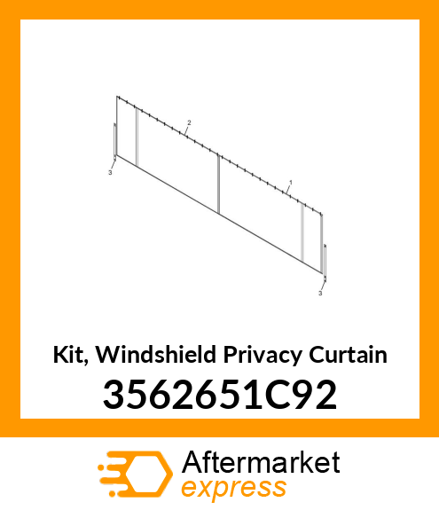 Kit, Windshield Privacy Curtain 3562651C92