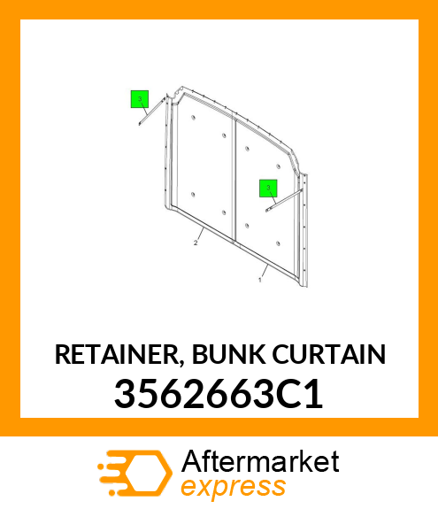 RETAINER, BUNK CURTAIN 3562663C1