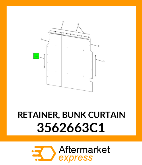 RETAINER, BUNK CURTAIN 3562663C1