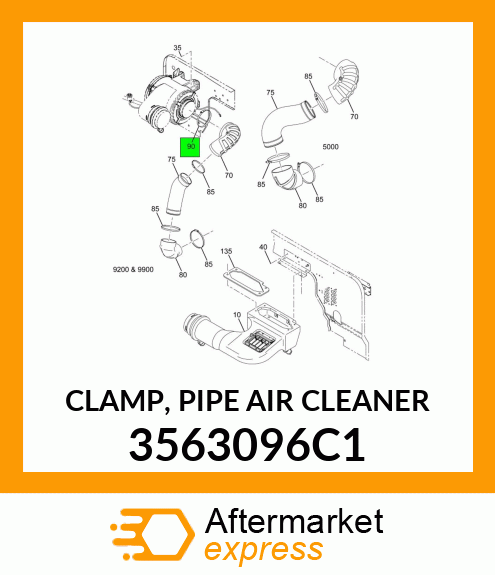 CLAMP, PIPE AIR CLEANER 3563096C1