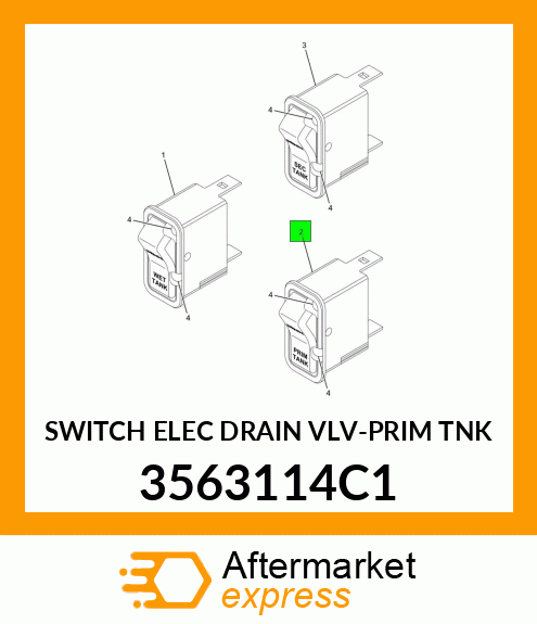 SWITCH ELEC DRAIN VLV-PRIM TNK 3563114C1