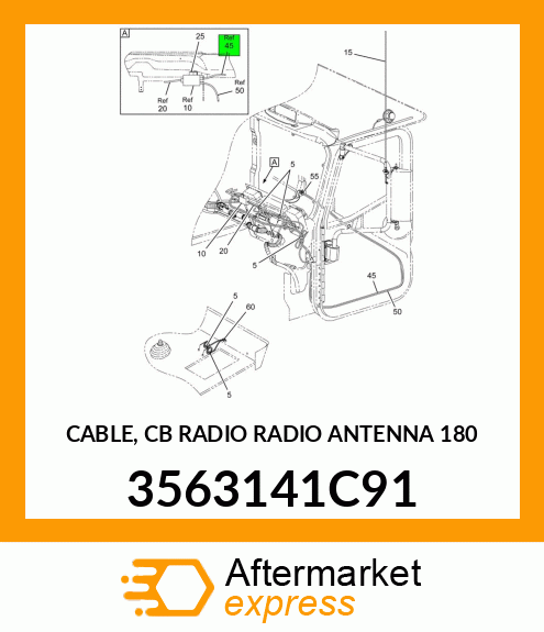 CABLE, CB RADIO RADIO ANTENNA 180" 3563141C91