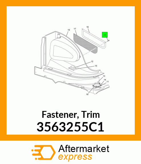 Fastener, Trim 3563255C1