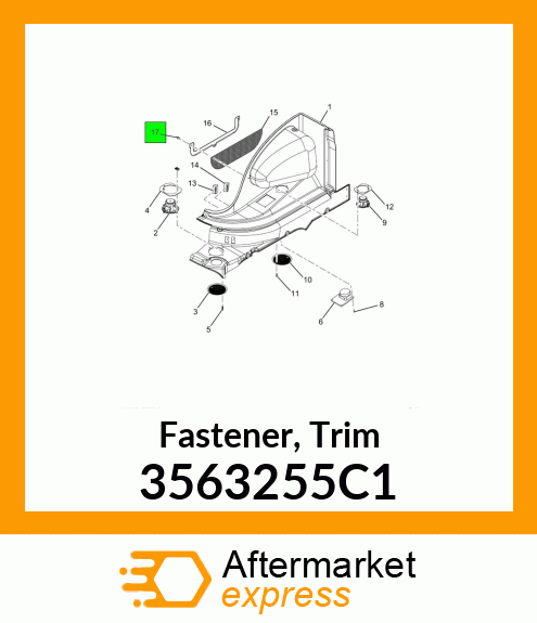 Fastener, Trim 3563255C1