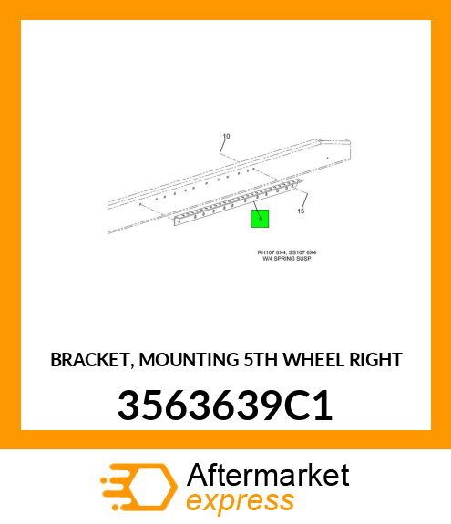 BRACKET, MOUNTING 5TH WHEEL RIGHT 3563639C1