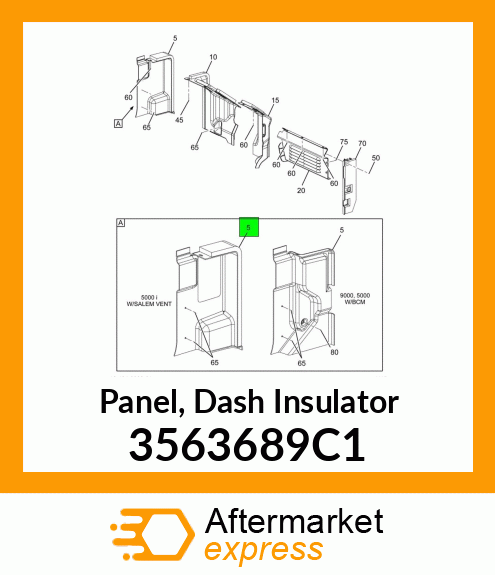 Panel, Dash Insulator 3563689C1