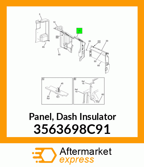 Panel, Dash Insulator 3563698C91