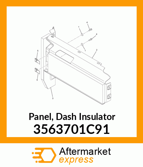 Panel, Dash Insulator 3563701C91