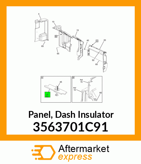 Panel, Dash Insulator 3563701C91