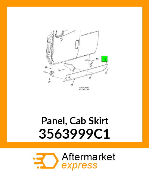 Panel, Cab Skirt 3563999C1