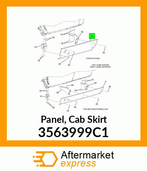 Panel, Cab Skirt 3563999C1