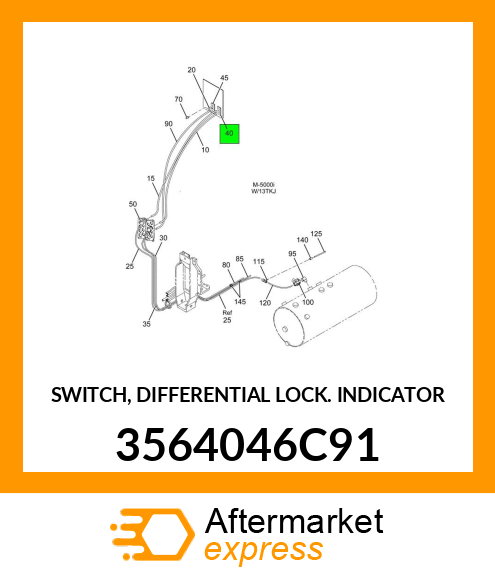 SWITCH, DIFFERENTIAL LOCK INDICATOR 3564046C91