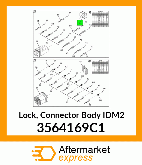Lock, Connector Body IDM2 3564169C1