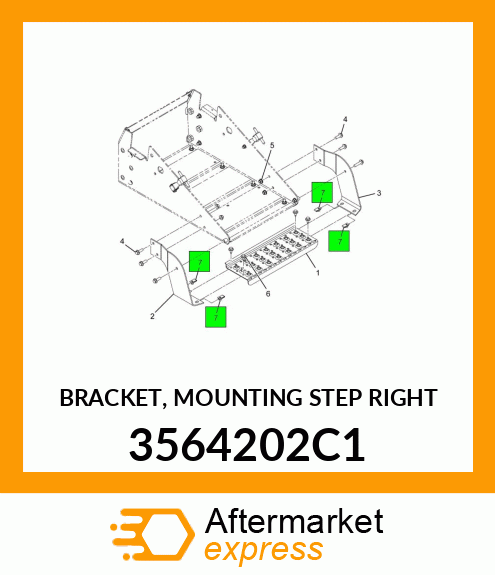 BRACKET, MOUNTING STEP RIGHT 3564202C1