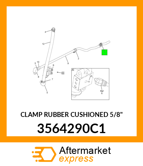 CLAMP RUBBER CUSHIONED 5/8" 3564290C1