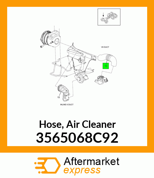 Hose, Air Cleaner 3565068C92