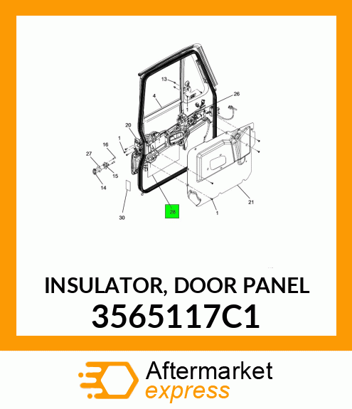 INSULATOR, DOOR PANEL 3565117C1