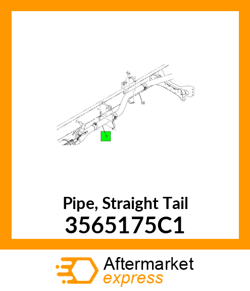 Pipe, Straight Tail 3565175C1