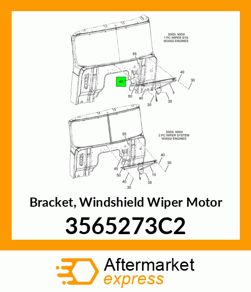 Bracket, Windshield Wiper Motor 3565273C2