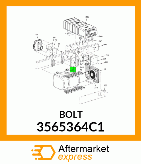 BOLT HUCK-SPIN 5/8 DIA -16 3565364C1