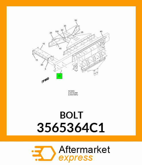 BOLT HUCK-SPIN 5/8 DIA -16 3565364C1