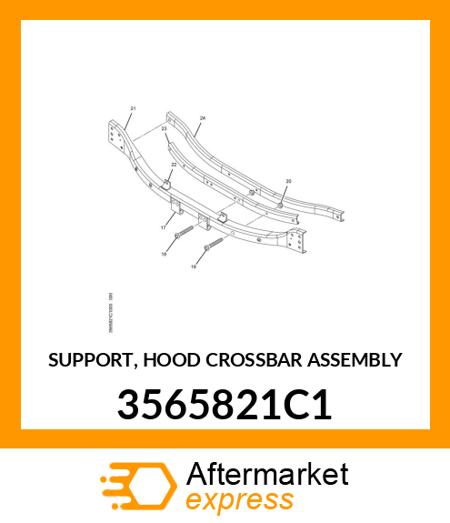 SUPPORT, HOOD CROSSBAR ASSEMBLY 3565821C1