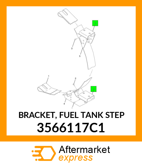 BRACKET, FUEL TANK STEP 3566117C1