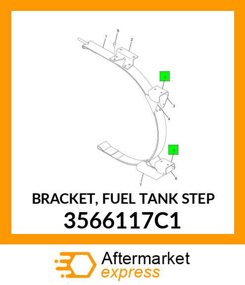 BRACKET, FUEL TANK STEP 3566117C1