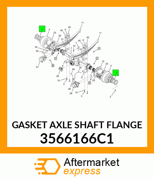 GASKET AXLE SHAFT FLANGE 3566166C1