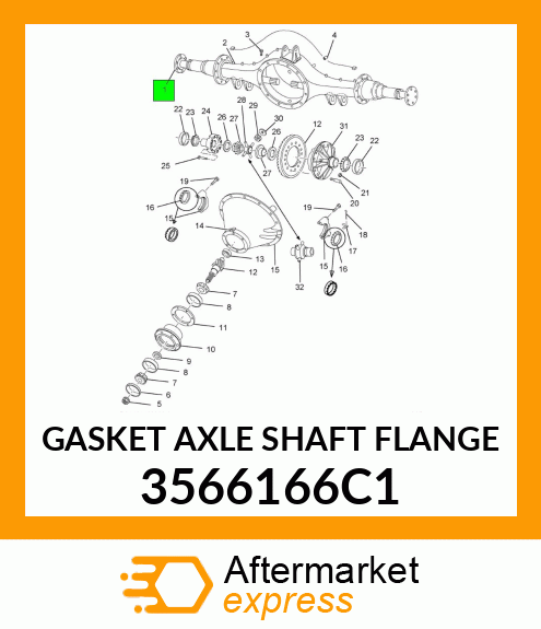 GASKET AXLE SHAFT FLANGE 3566166C1