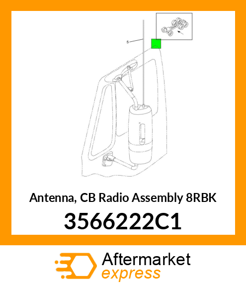 Antenna, CB Radio Assembly 8RBK 3566222C1