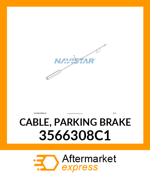 CABLE, PARKING BRAKE 3566308C1